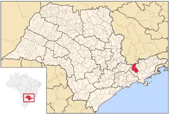 Lage von São José dos Campos im Bundesstaat São Paulo