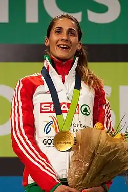 Silbermedaillengewinnerin Sara&nbsp;Moreira