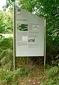 Infotafel an der Burgstelle