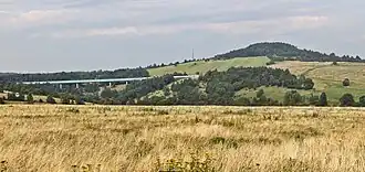 Blick von Süden zum Špičák (Sattelberg)