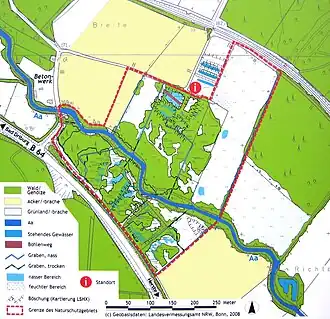 Übersichtskarte des Naturschutzgebiets „Satzer Moor“