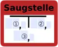 Saugstelle (mit Positionsangabe)