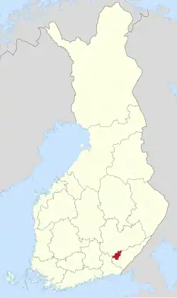 Lage von Savitaipale in Finnland