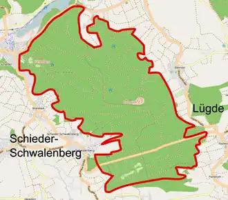 Übersichtskarte des Naturschutzgebiets