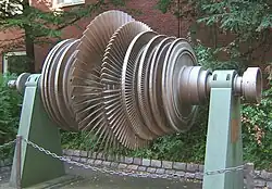 Niederdruckläufer einer Schiffsdampfturbine, Hersteller&nbsp;AEG Baujahr&nbsp;1977
