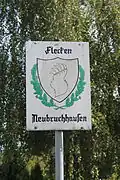 Altes Ortsschild des Fleckens Neubruchhausen