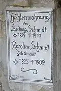 Schild an der Schmidthöhle