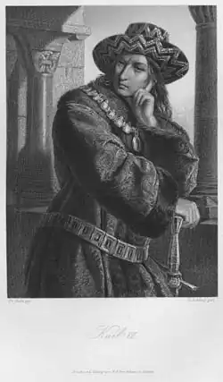 Karl VII., Stich von Lazarus Gottlieb Sichling