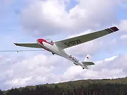 K 8 B während des Windenstarts