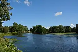 Der Mühlenteich, die aufgestaute Hanerau