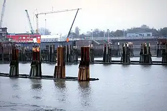 Schleusenanlage in Brunsbüttel am Nord-Ostsee-Kanal