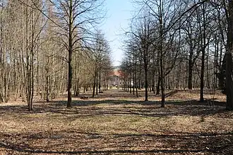 Achse auf das Schloss