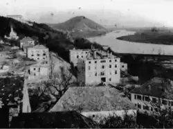 Schloss Donaustauf nach dem Brand 1880