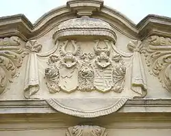 Allianzwappen am Schloss Heilgersdorf