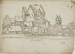 Schloss Ober­gries­bach, bayerisch Schwaben (1468 bis 1730 im Familien­besitz)