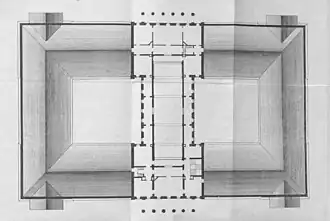 Grundriss des Halbstocks.