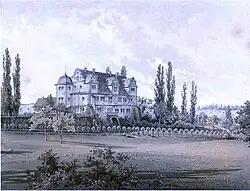 Schloss Wernburg um 1860