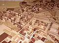 Modell einer Stadt. Betrachtung von Bebauung und öffentlichem Raum
