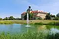 Teich Schlosspark mit Blick zum Schloss