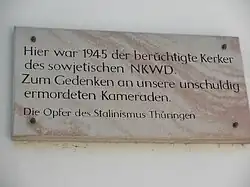 Erinnerungstafel am früheren Amtsgerichtsgebäude