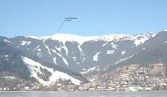 Blick von Thumersbach auf die Schmittenhöhe