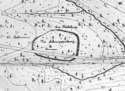 Lageskizze von Carl Schuchhardt Ende des 19.&nbsp;Jahrhunderts