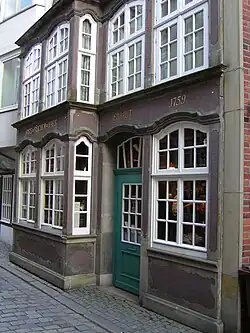 Sandsteinfassade des Amtsfischerhauses