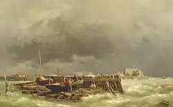 De ondergang van Schokland, ca. 1860. Ausgestellt im Zuiderzeemuseum Enkhuizen.