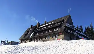 Das Schutzhaus im Winter