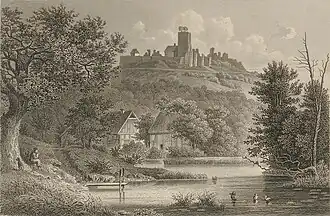 Blick auf den Ravensberg mit der Burg (Werner Schuch, vor 1872)