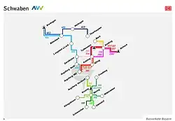 DRB-Linien in Schwaben