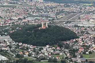 Der Kreuzberg aus der Luft