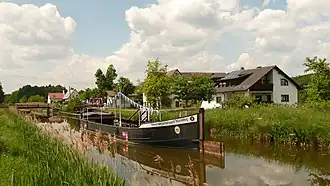 Elfriede an ihrem Liegeplatz bei Schwarzenbach