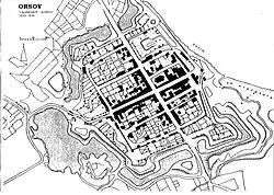 Linkes Bild: Stadtmorphologie von Algier Rechtes Bild: Europäische Stadt, 1819