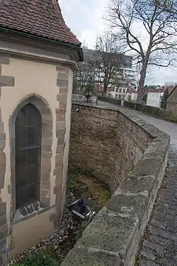 Außenansicht der einstigen Burgkapelle am Unteren Wall