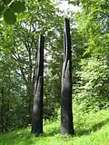 Two Charred Vessels (1997). Skulpturenpark Sculpture at Schoenthal