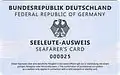 Deutscher Seeleute-Ausweis (Rückseite)