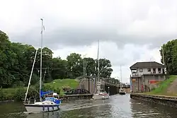 Ausfahrt aus der Schleuse in Brinkebergskulle von 1916