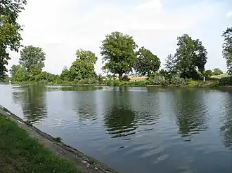 Der Neckarkanal Horkheim südlich Horkheims