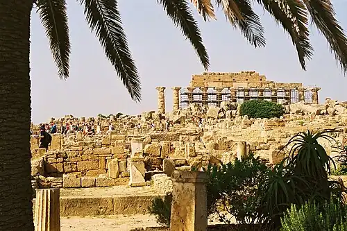 Blick auf die Akropolis von Selinunt