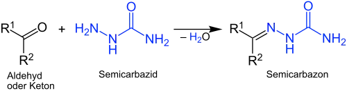 Bildung eines Semicarbazons