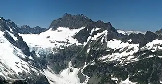 Serratus Mountain vom Mount Niobe