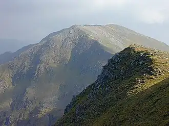 Blick zum Sgùrr a’ Bhealaich Dheirg vom westlich benachbarten Sàileag