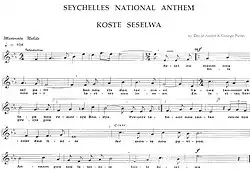 Bild eines Notenblatts