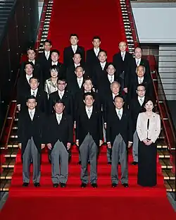 Das Kabinett nach der Amtseinführungszeremonie für die Minister