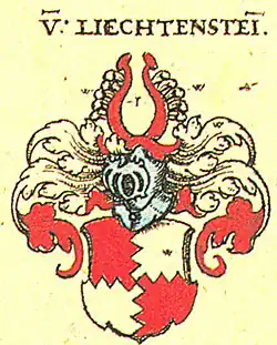 Wappen der Lichten­stein in Sieb­machers Wappenbuch
