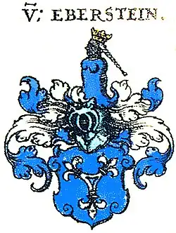 Familienwappen nach Johann Siebmachers Wappenbuch, 1605, nach rechts gewendet