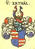 Das Familienwappen der Erthal aus Siebmachers Wappenbuch