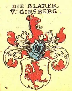 Wappen der Blarer von Girsberg
