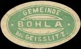 Alte Siegelmarke von Böhla (datiert zwischen 1850 und 1923)